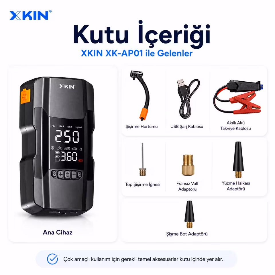 XKIN XK-AP01 Akü Takviye Cihazı 10000 mAh 150 PSI Powerbank